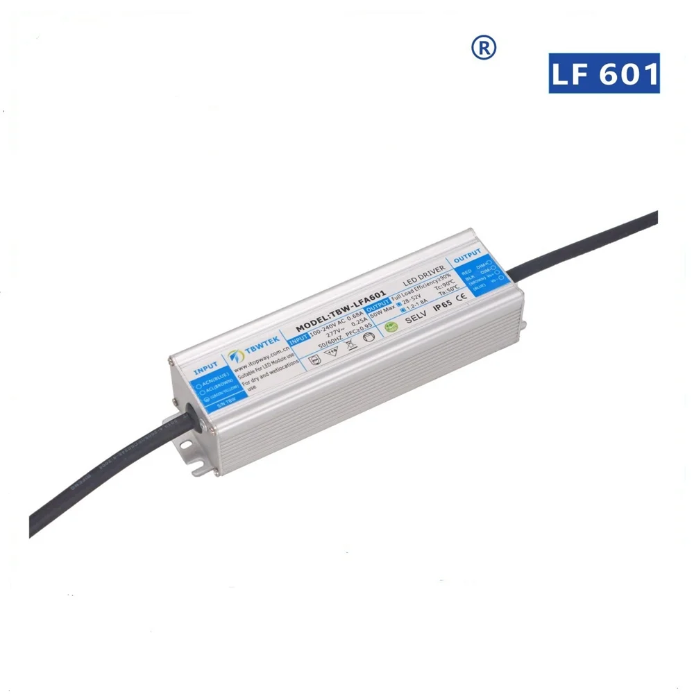 

3in1 Waterproof Dimming TUV SAA ENEC Silent Switching Power Supply 60W 28-42V 1.2A Output LED Power Adapter For LED Grow Lights