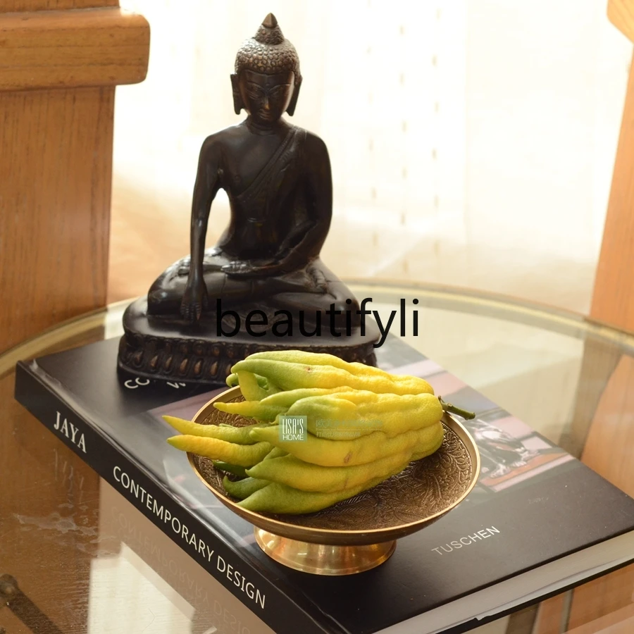 Тарелка Fotai латунная тарелка для сухофруктов ретро закусок бергамот маятник