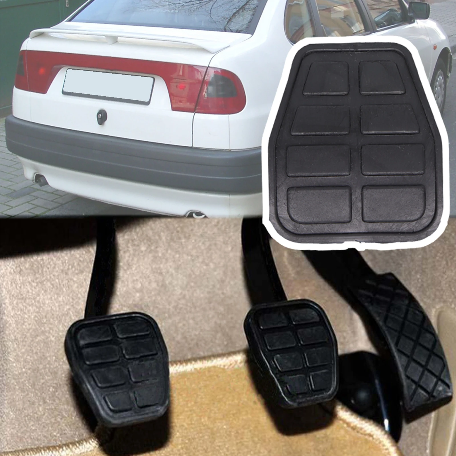 

For SEAT Cordoba 6K VW Derby Polo Classic 1994 1995 1996 - 2000 2001 2002 Rubber Brake Clutch Foot Pedal Pad Cover Replacement