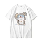Парная одежда Doraemon, футболка с коротким рукавом для мужчин и женщин, летняя мультяшная Милая футболка Jingle Cat, Студенческая классная графическая футболка