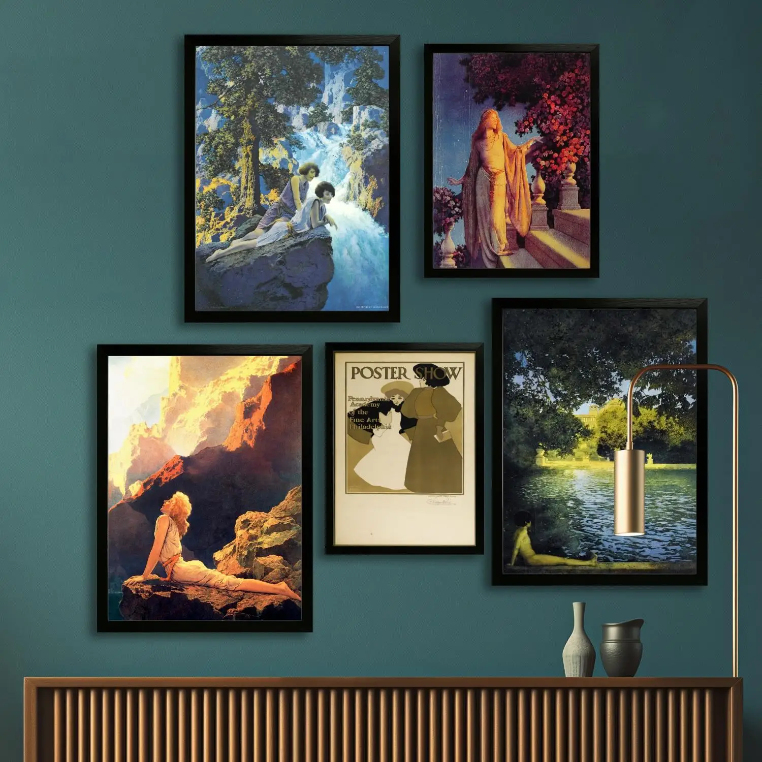 maxfield Parrish Canvas Art Плакат и настенное искусство картина с принтом современный