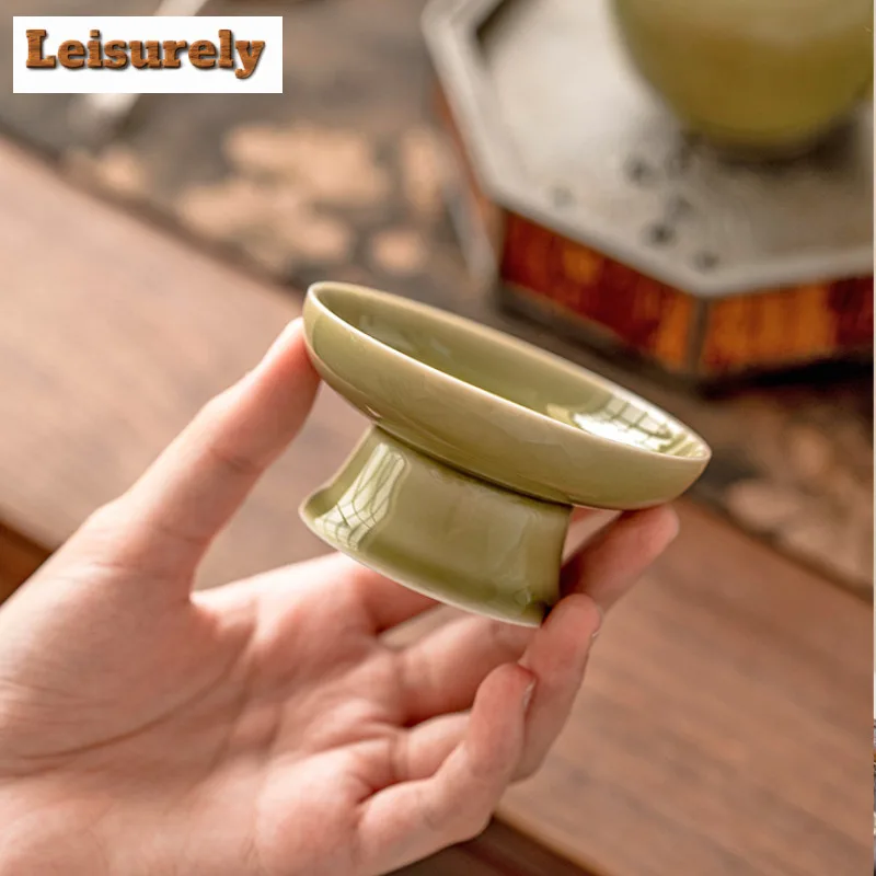 Yaozhou Kiln Celadon держатель для чайника с высокой ножкой роскошная рамка крышка горшка