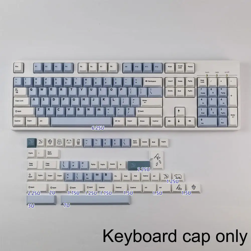 

Колпачки для механической клавиатуры L9r8 с 156 клавишами Gmk Iceberg