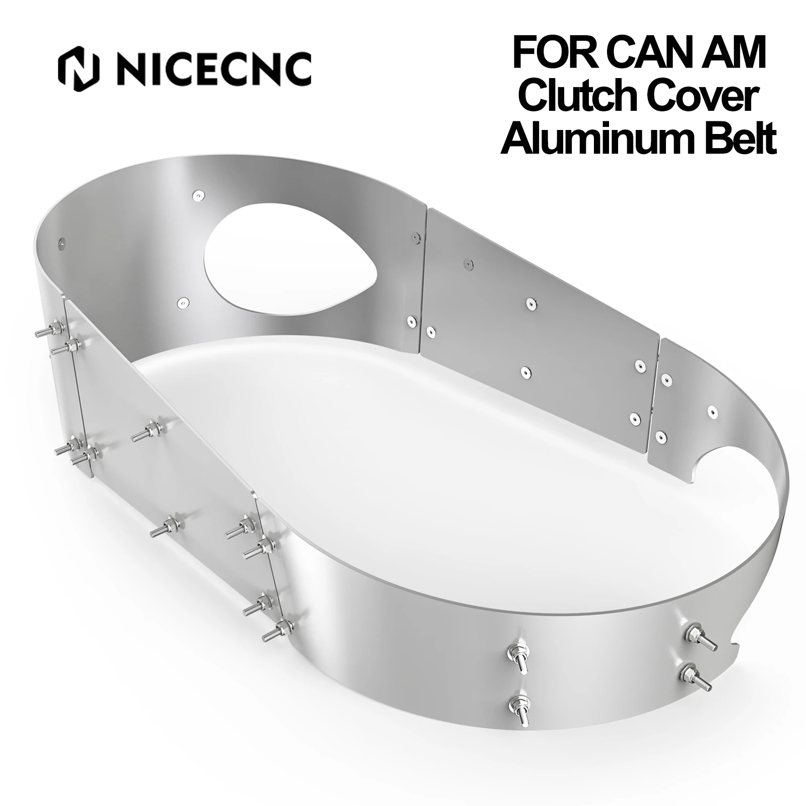 NICECNC UTV Belt Clutch Cover Guard For Can Am Maverick X3 2017-2021 R RR Max Turbo Aluminum Parts #420212605