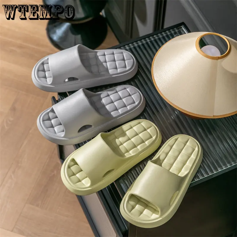 WTEMPO Women's Simple Soft Slippers Summer Flip Flops Indoor Ladies Slides Thick Home Shower Shoes Wholesale Dropshipping