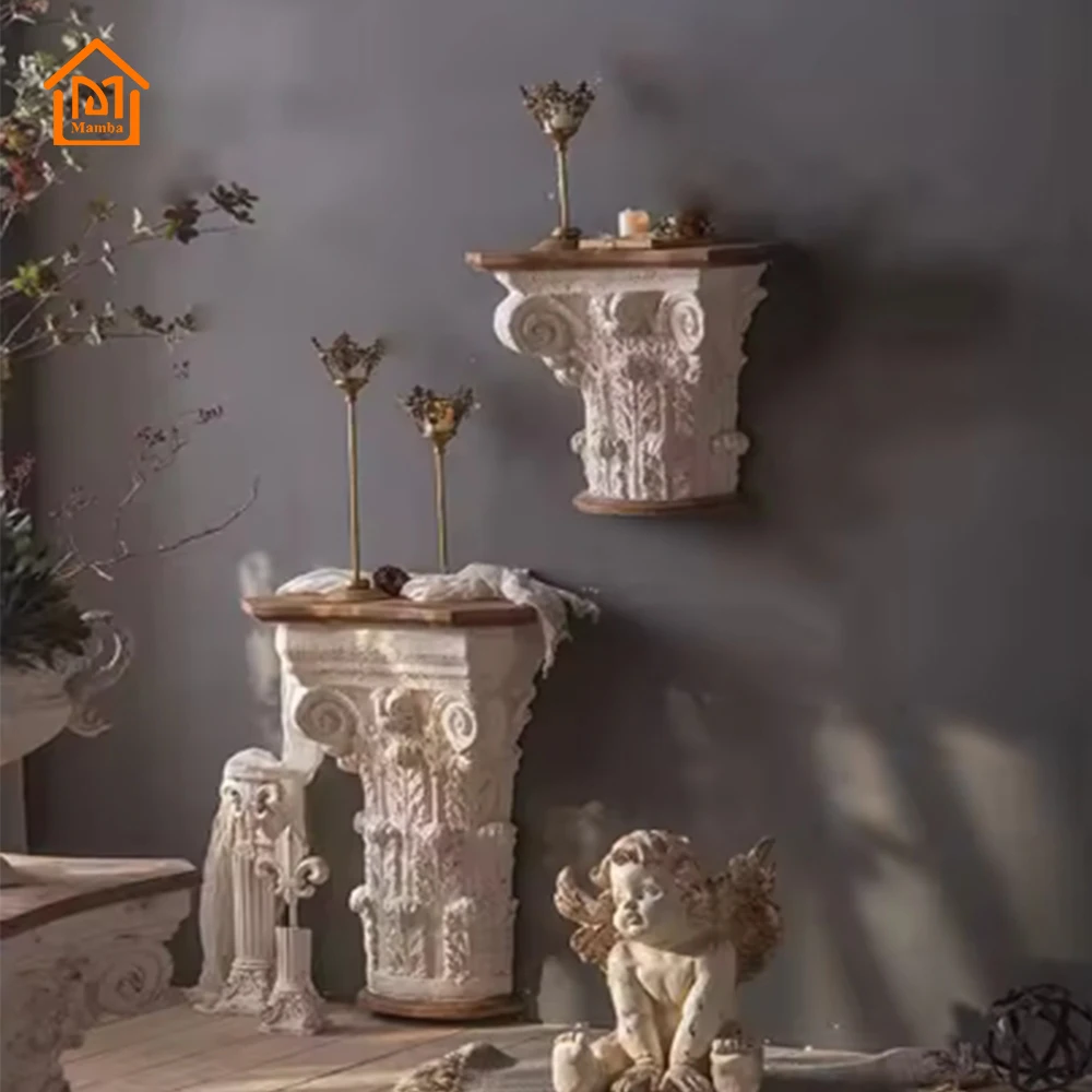 Винтажный индустриальный стиль деревянный узкий стол резное украшение мебель