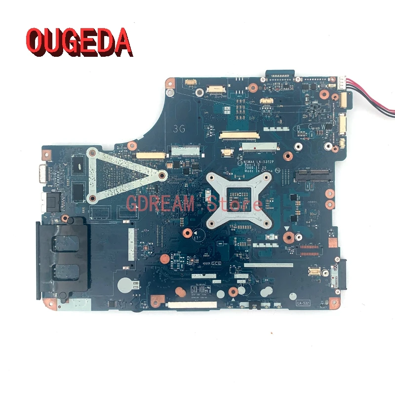 OUGEDA для ноутбука Toshiba Satellite L500 L505 K000092520 NSWAA LA-5322P материнская плата ноутбука 15,6-дюймовая DDR3 HD4500 бесплатный процессор полностью протестирован.