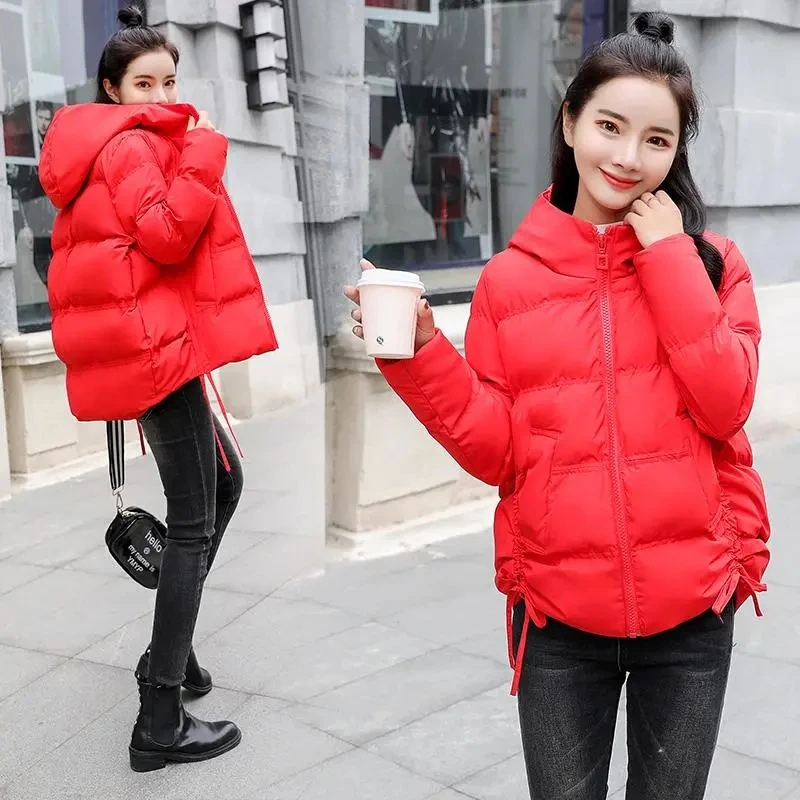 Parkas Winter Puffer Jacket Women's Coats Parka Fashion Hooded Coat Bread Thick Warm Cotton Padded Jackets Female Outwear 2022