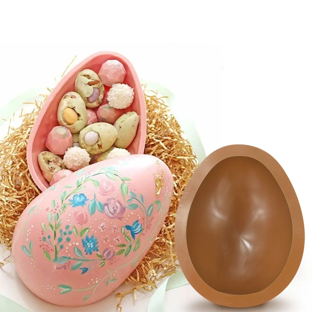 

Silicone Bakeware Egg Chocolate Mold Large Easter Egg Silicone Mousse Mold Knock Happy Egg Shape Silicon Moulds Silicone Mold