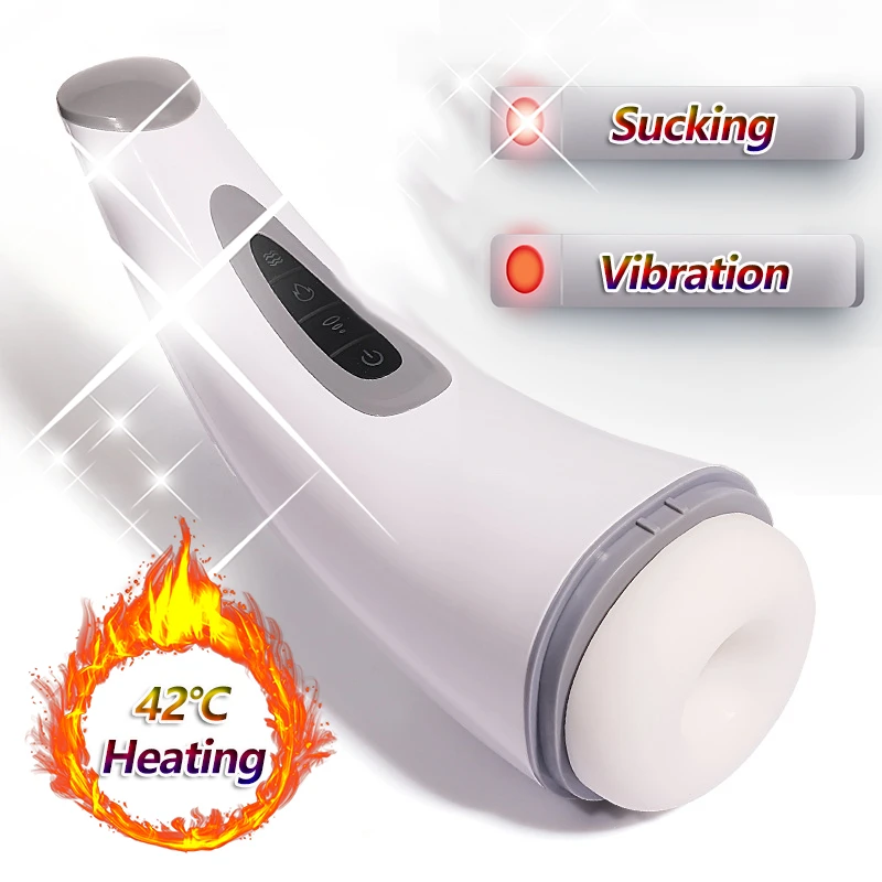 Real Sucking Male Masturbator Cup Automatic Clip Suction Oral Deep Throat Blowjob Powerful Vibrating Moaning SM Sex Toys For Men