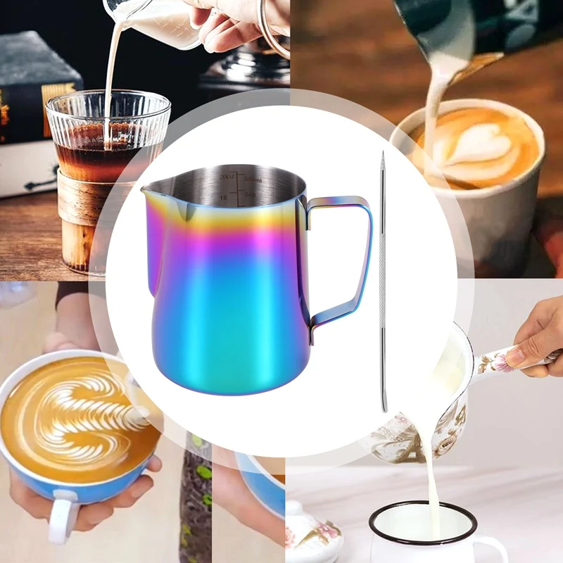 Кувшин для вспенивания молока с художественной ручкой 20 унций