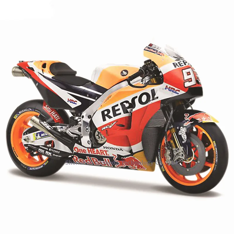 

Оригинальная Авторизованная модель мотоцикла Honda Repsol #93 Rossi 1:18, модель из сплава, игрушечные модели автомобилей Pixar, 2018