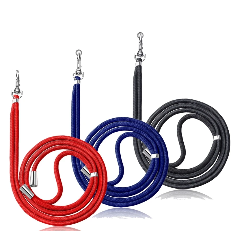 

3-Piece Nylon Neck Crossbody Lanyard Universal Telephone Lanyard Adjustable Telephone Neck Strap (Red, Black, Dark Blue)