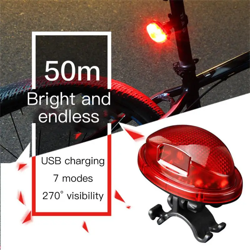 

Bicycle Tail Light Mountain Bike Rear Light USB Charging Strobe Lamp LED Night Riding Warning Laser Lantern Cycling Accessories
