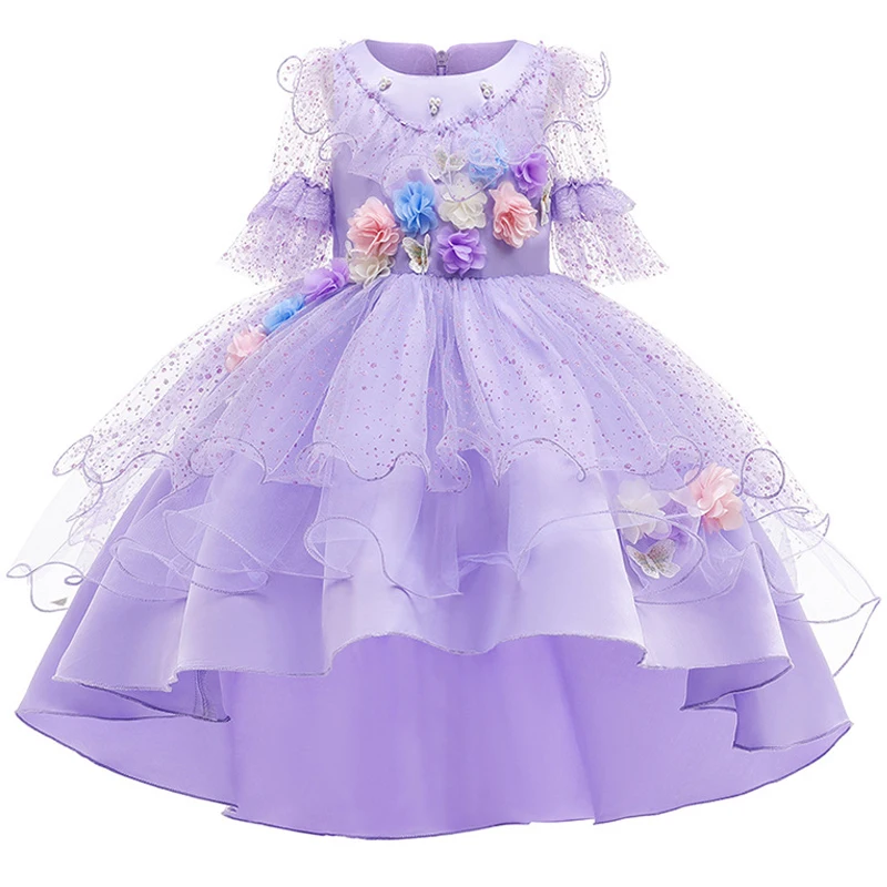 

Flower Girls Wedding Dress 2022 Summer New Children's Princess Dress Kids Lace Evening Dresses For Girls Birthday Party Dresses