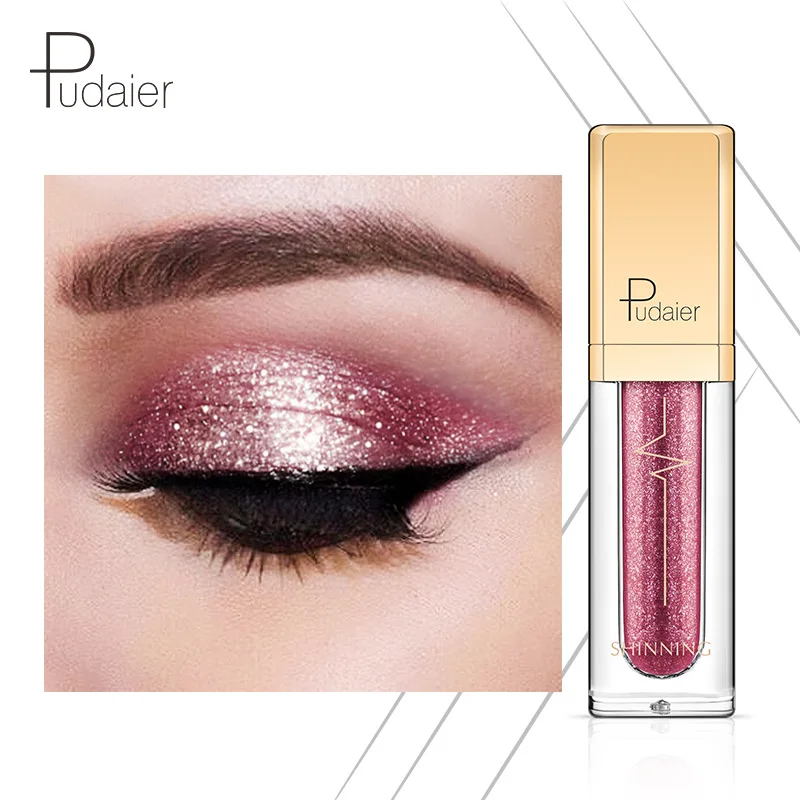 

Pudaier Brand 18 Single Color Diamond Pearlescent Liquid Eye Shadow Shimmer Glitter Eyeshadow Highlighter Makeup Cosmetic P1227