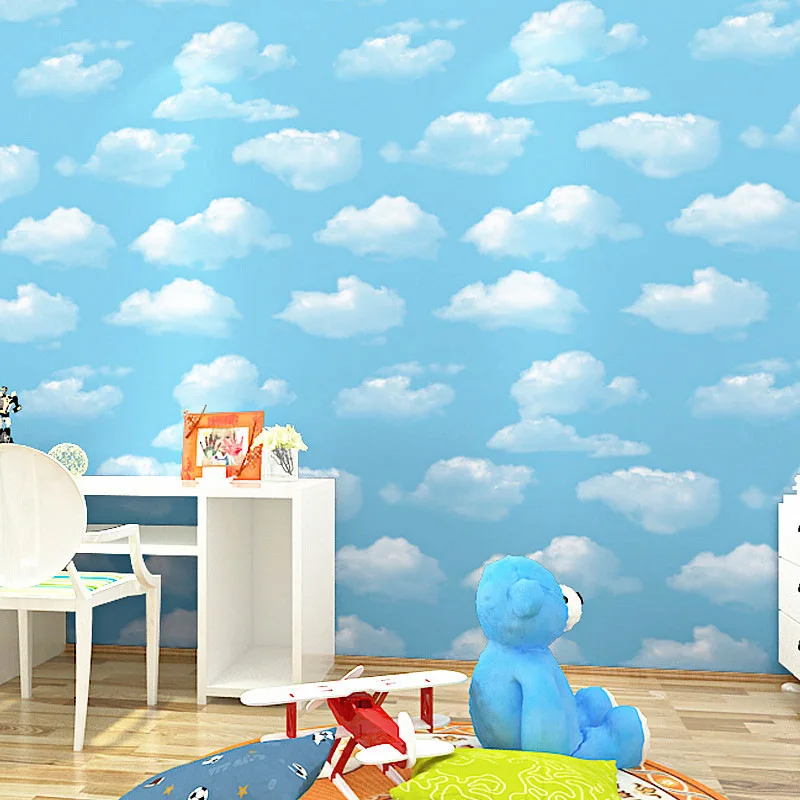 

Blue Sky Simple Background Wallpaper Wallpaper Living Room Decoration
