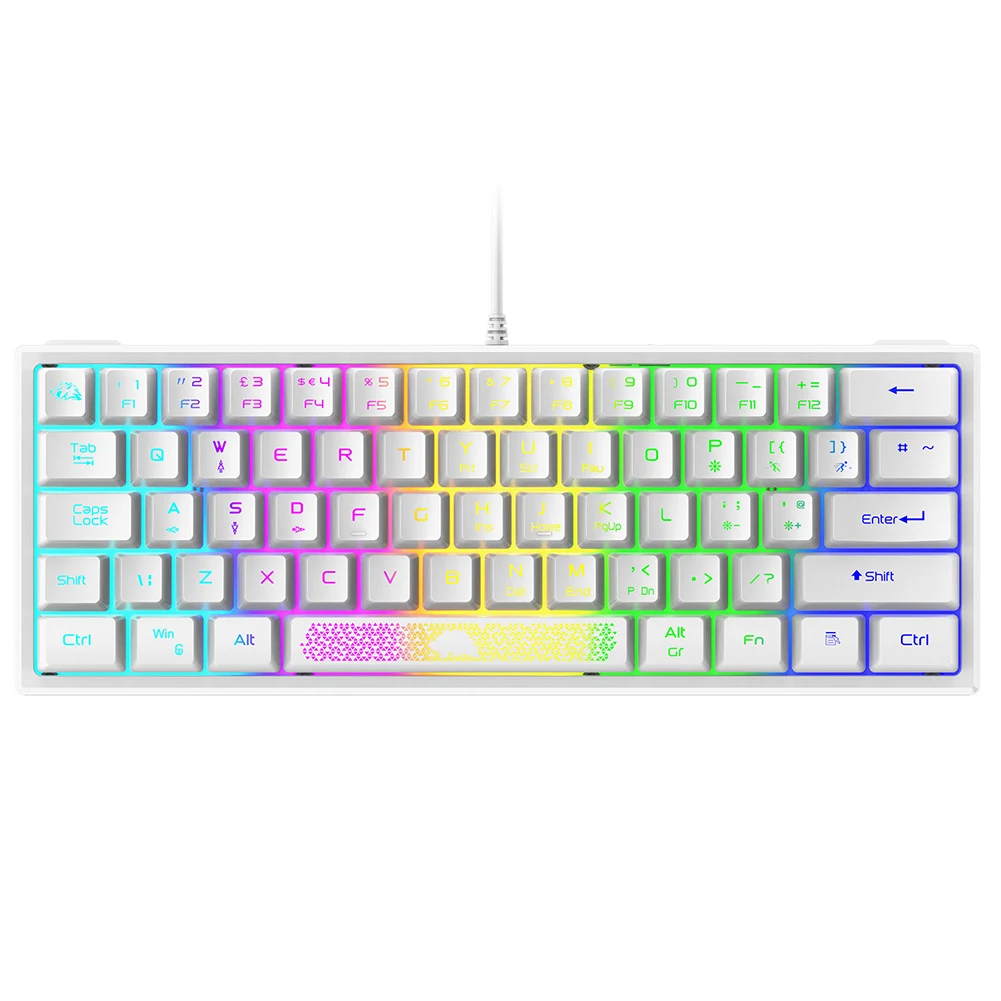 Клавиатура игровая Проводная эргономичная с RGB-подсветкой 62 клавиши - купить по