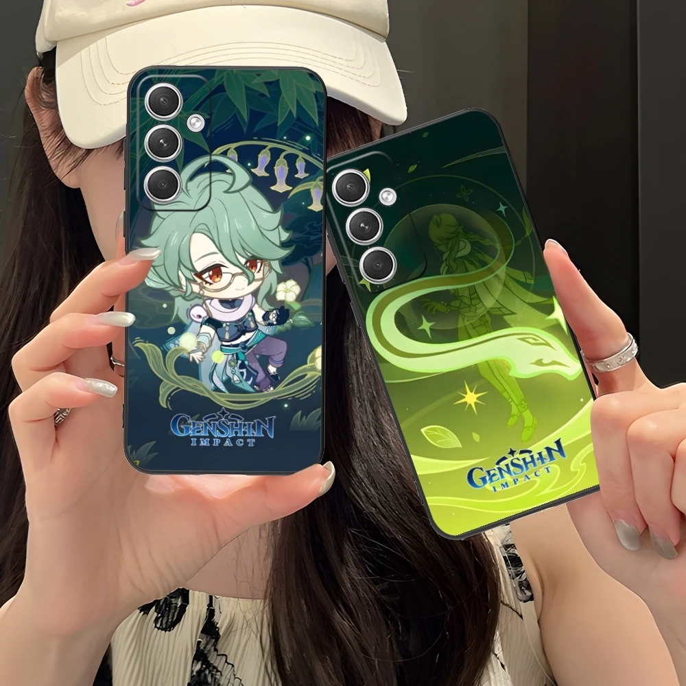 Чехол для мобильного телефона Genshin Impact Baizhu Samsung Galaxy S24 S23 S22 S21 S20 S10 S9 Plus FE Ultra Lite