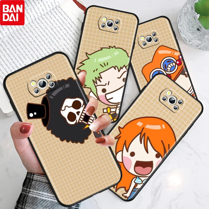 

Cute Anime ONE PIECE For Xiaomi Poco X3 NFC F3 GT M4 M3 M2 F2 X2 Pro TPU Silicone Soft Black Phone Case Cover Funda Coque Capa