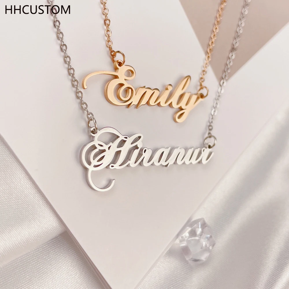 

Ожерелья с именем на заказ HHCUSTOM, индивидуальное колье из нержавеющей стали, чокер на цепочке для женщин, Сексуальные Ювелирные изделия, пода...
