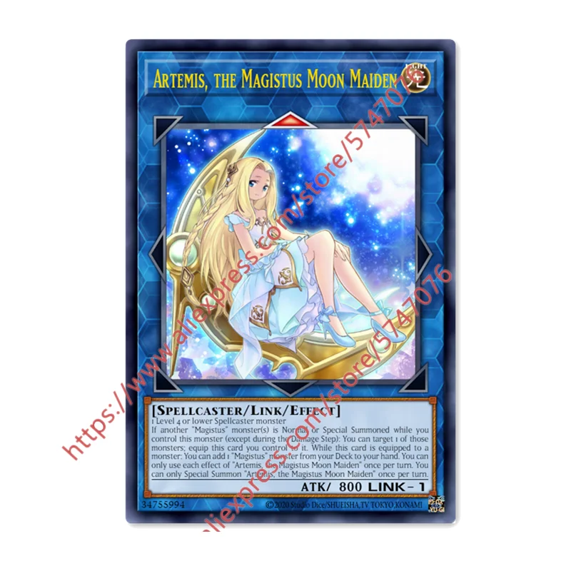 

Yu Gi Oh Artemis, the Magistus Moon Maiden SR Japanese English DIY Toys Hobbies Hobby Collectibles Game Collection Anime Cards