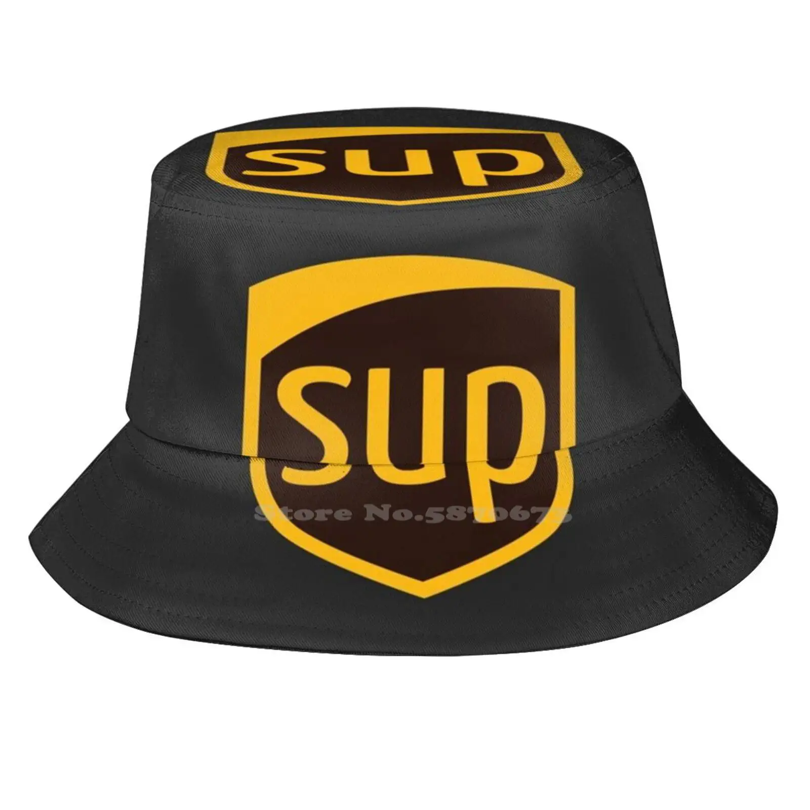 

Ups Parody Unisex Fisherman Hats Bucket Hats Ups Parody Funny Post Delivery Package Fun Nerd Nerdy
