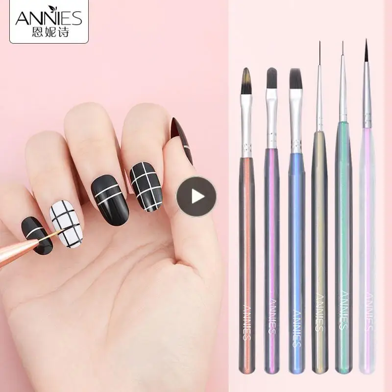 

Not Easy To Shed Hair Diy Nail Enhancement Flexible And Firm Convenient Use Wire Drawing Pen Firm Finger Nails Art Line Brush