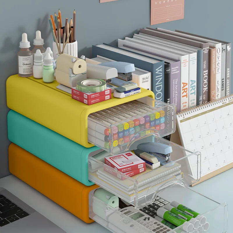 

Storage Drawer Desktop File Manager Sundry Rack Cosmetics Home Office Cabinet Stationery Stackable Storage Box Home Organizer