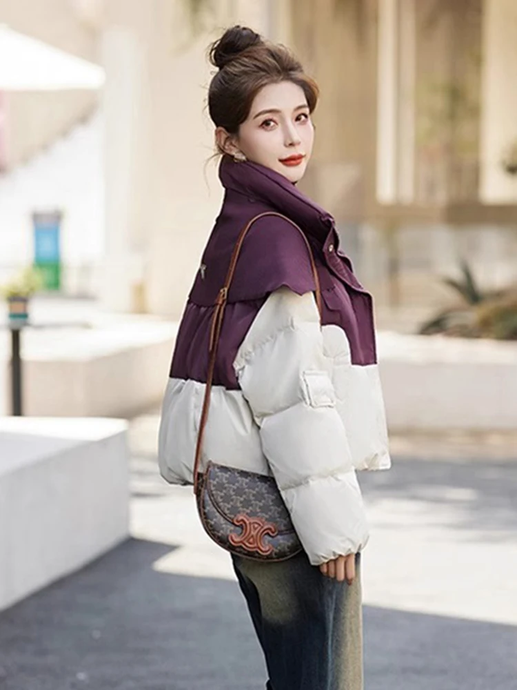 Высококачественный короткий пуховик с хлопковой подкладкой женская зимняя