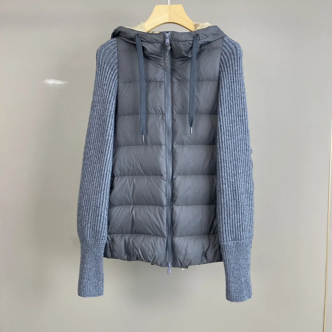 Осенний пуховик B * C с капюшоном для женщин модное женское пальто цепочкой и