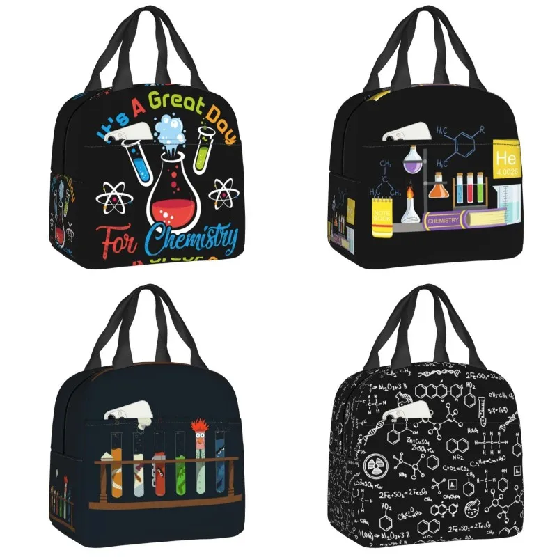 

Custom It's A Great Day For Chemistry School Lunch Bag Women Cooler Warm Insulated Lunch Boxes for Student School