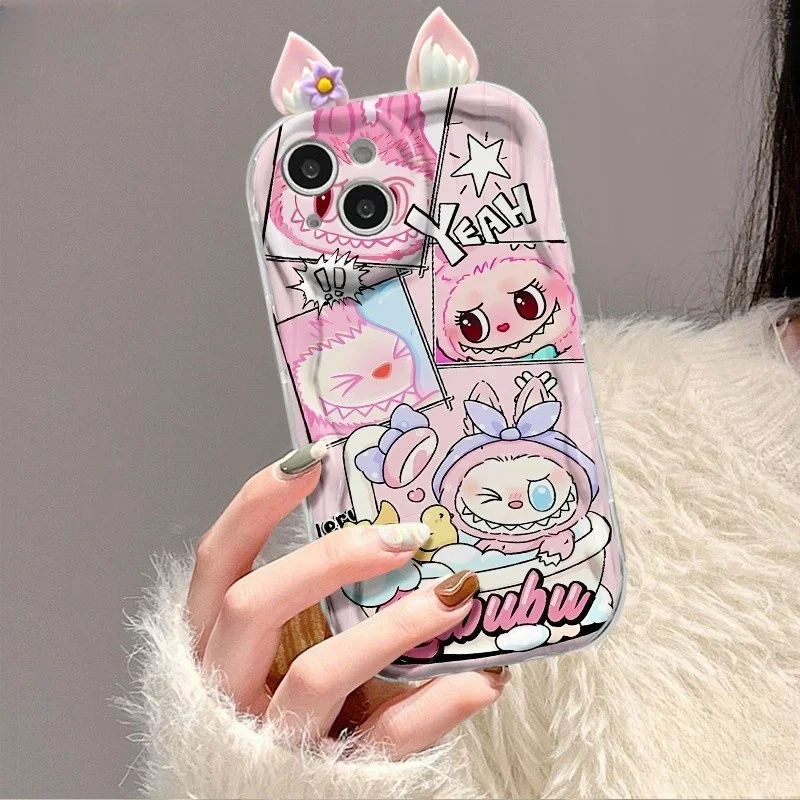 Чехол для Huawei Honor 90 Lite 20 50 SE Nova 5T 11 7 9 10 P30 P40 Mate 30 40 Pro Disney Mickey Minnie 3D Ear Wavy Edge Cover Capa
