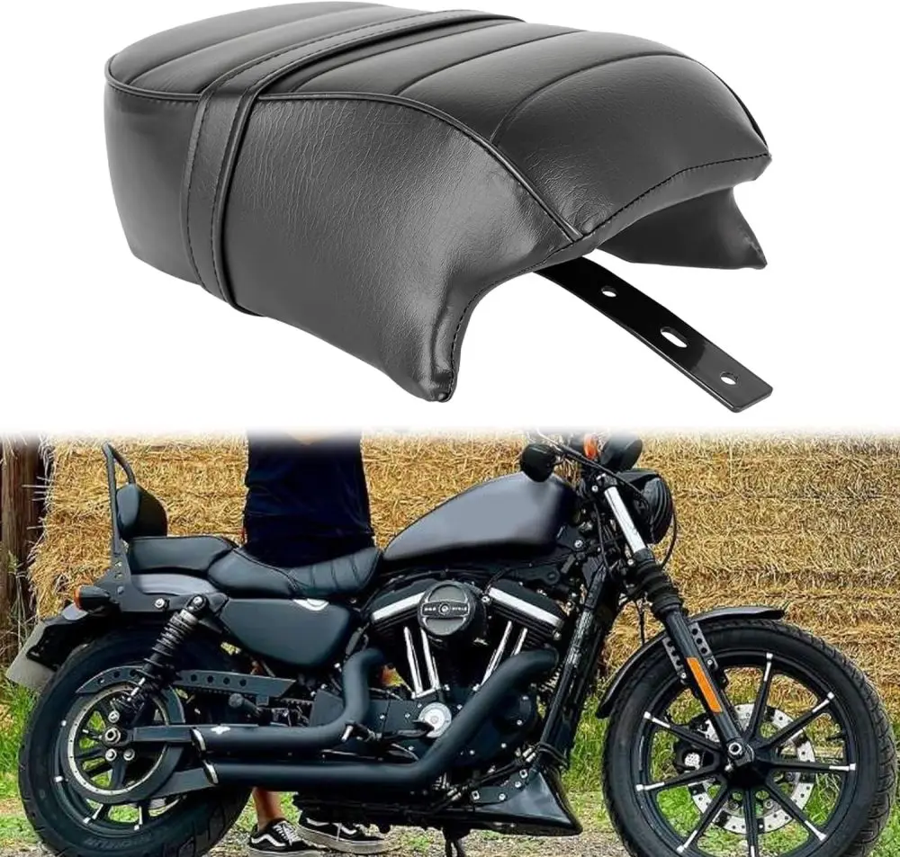 

Motorcycle Passenger Pillion Seat Rear Pad Cushion Replacement Compatible For 883 XL883N 2016-2022 Leather Seat Cushion