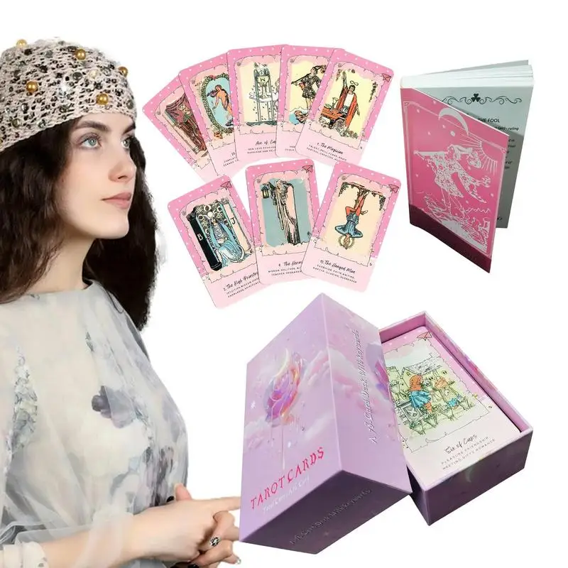 

Tarot Deck Beginners Board Game Fortune-Telling Toys Tarot Cards Fate Divination Mysterious Tarot Deck Oracle Cards