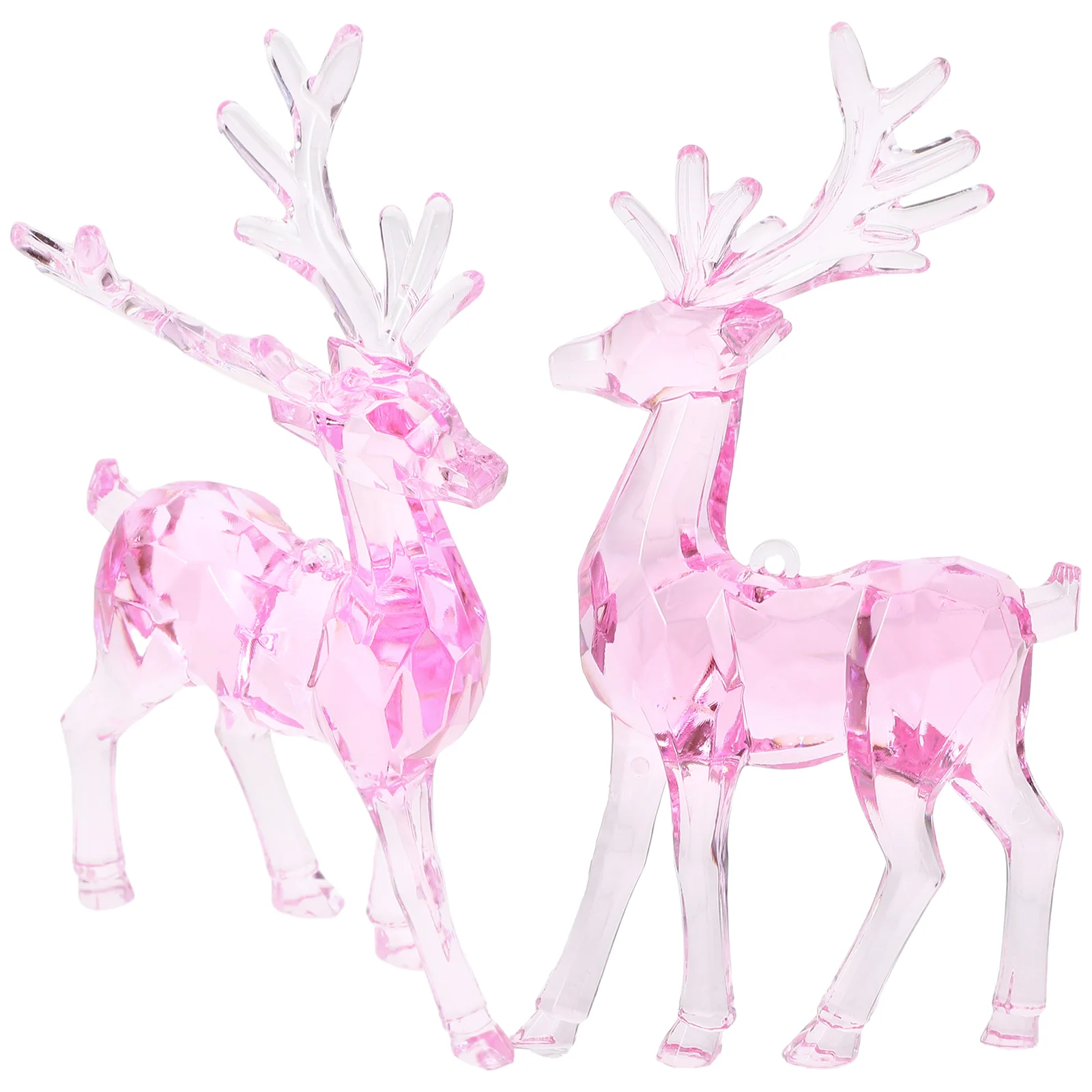 

Christmas Hanging Acrylic Decor Clear Ornament Decorative Props Elk Decorations Xmas Tree Decors Party Crafts Gifts