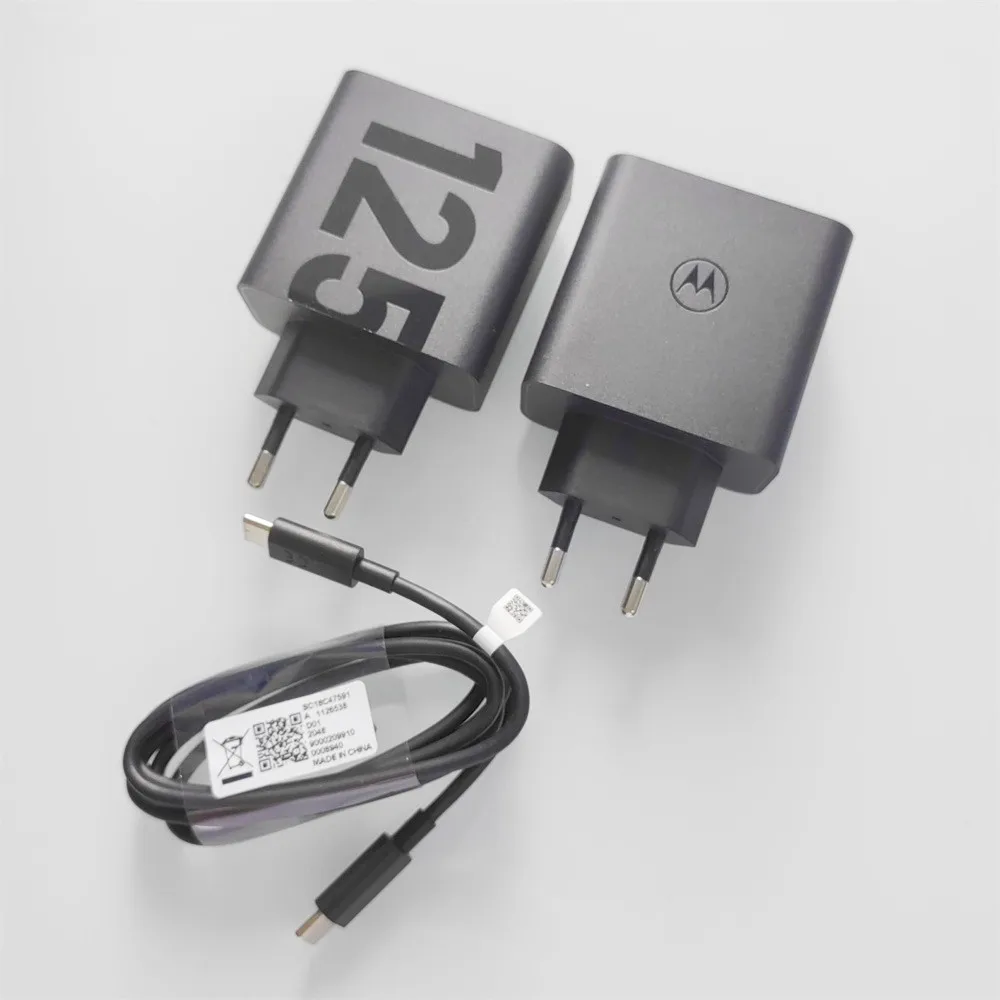 Для Motorola Edge 30 50 Ultra Зарядное устройство 125 Вт USB C Супер быстрая турбозарядка Кабель питания типа C Для Moto X30 X40 X50 S30 Pro
