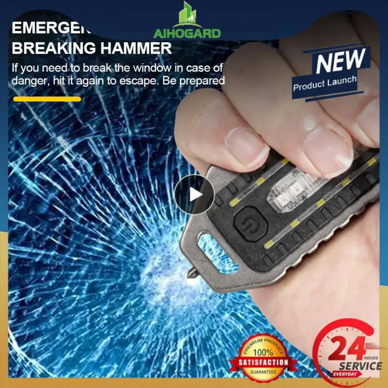 

1~7PCS Mini Keychain Flashlight Waterproof Bicycle Tail Light Bike Warn Lamp Adjustable Led Shoulder Clip Light Flashlight