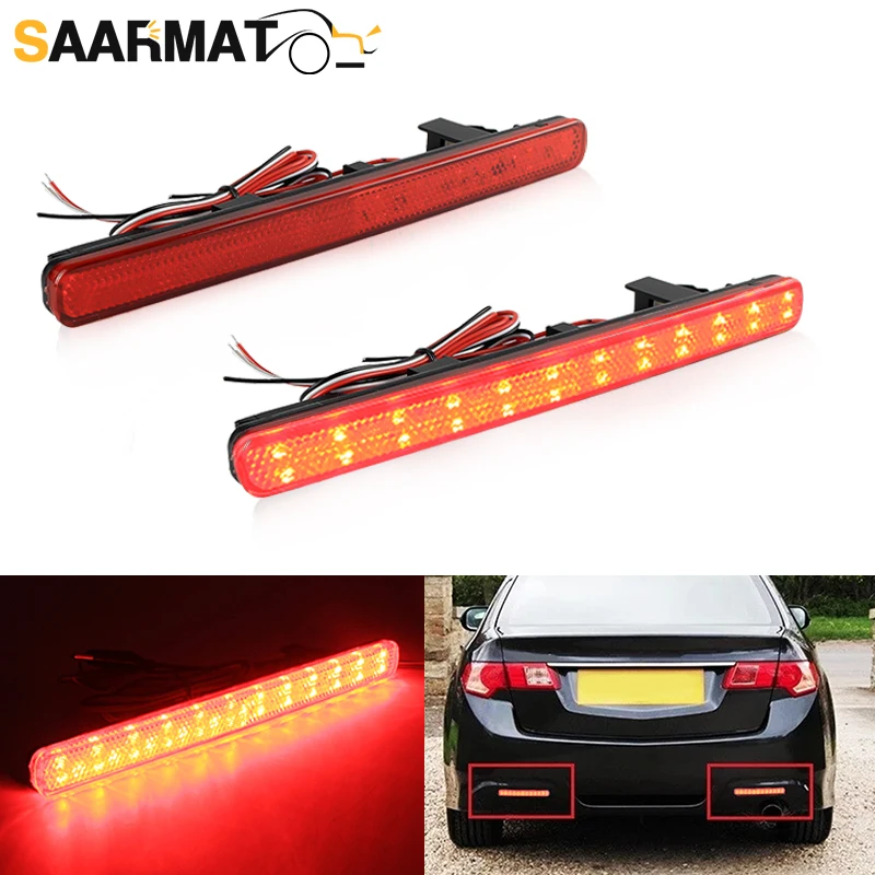 

Светодиодный отражатель заднего бампера 12 В для Honda Accord 8 MK8 Saloon 2008-2015 гг., версия ЕС для Acura TSX Sedan, стоп-сигнал, противотуманная фара