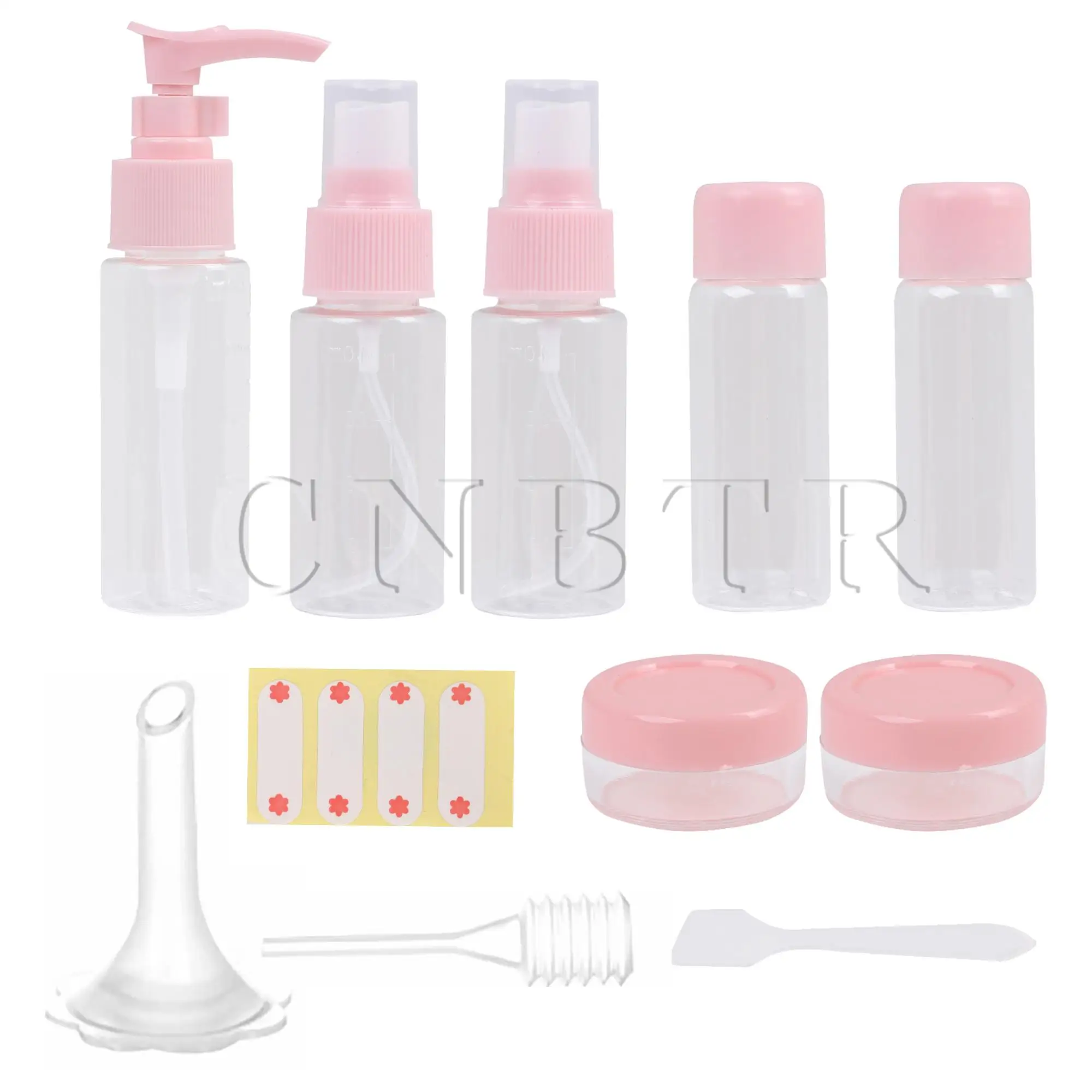 

CNBTR 11Pieces Refillable Travel Size Bottles for Lotion Shampoo Cream 40ml Pink