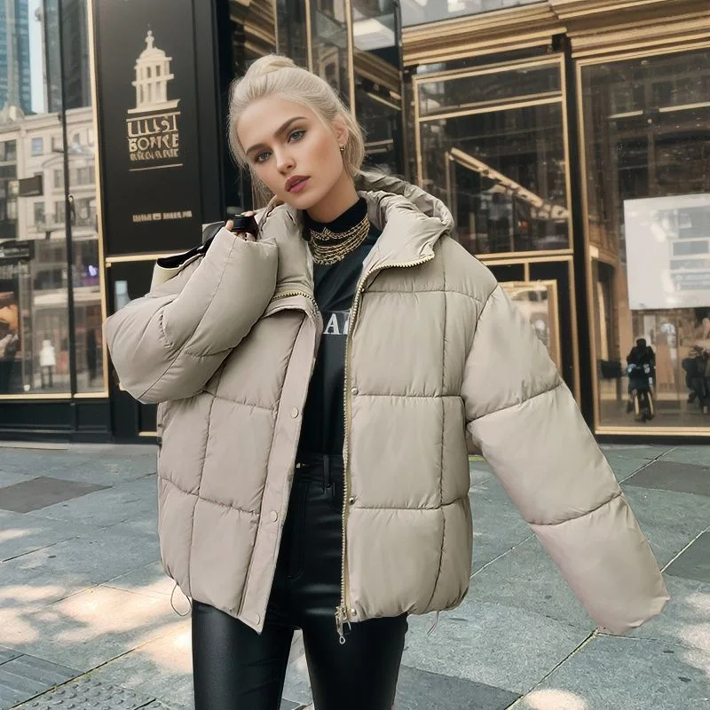 

Куртка женская короткая стеганая, утепленный пуховик в Корейском стиле, небольшая Повседневная Свободная хлопковая верхняя одежда, выбор интернет-знаменитостей, зима