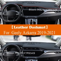 leather dashmat dashboard cover pad dash mat sunshade protect car accessories for geely atlas pro azkarra 2019 2020 2021 2022