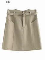 fsle belted design short skirt spring temperament professional a line skirt embellished button solid short skirt %d0%ba%d0%be%d1%80%d0%be%d1%82%d0%ba%d0%b0%d1%8f %d1%8e%d0%b1%d0%ba%d0%b0