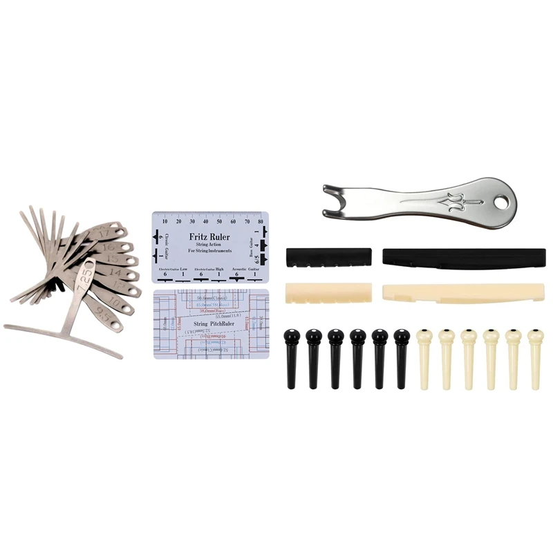 

Guitar Bridge Pins Puller Pulling Remover Extractor Tool With Guitar Luthier Measuring Tools Kit Set