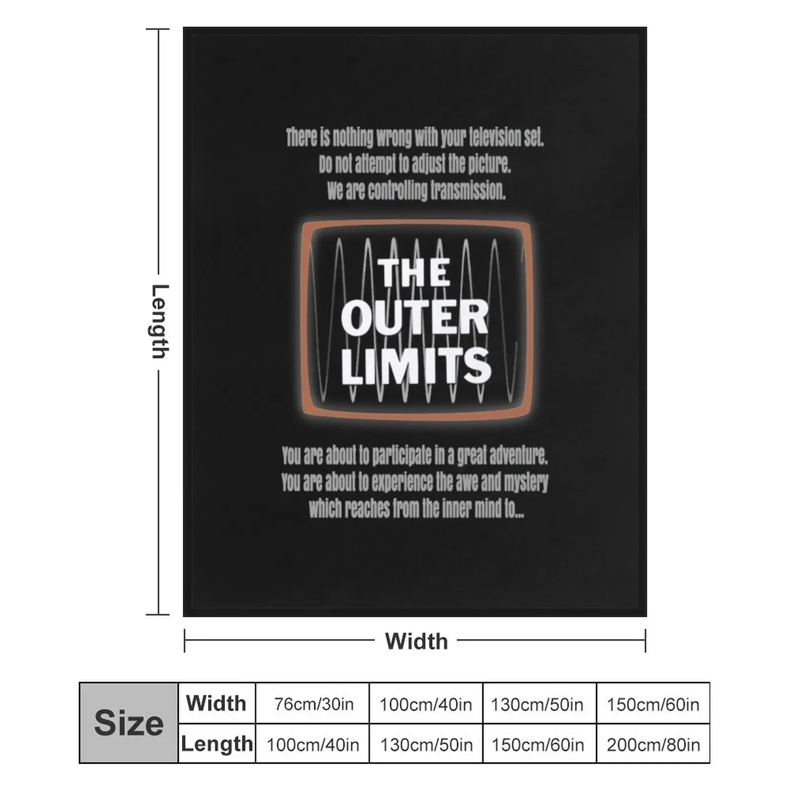 Футболка Outer Limits Телешоу The - Retro Seventies_by Humanitees_ Плед Кровать Волосатые плюшевые
