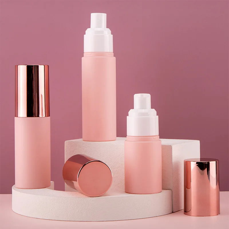 

Airless Spray Bottle 30ml 60ml Vacuum Plastic Pump Bottle Perfume Container Pump Bottle Pink Aluminum Cap
