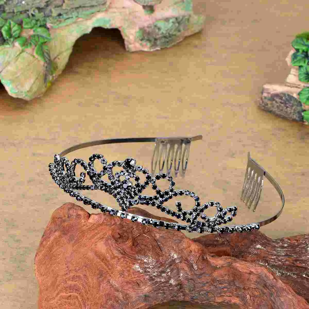 

1pc Tiara Rhinestones Tiara with Comb for Wedding Party