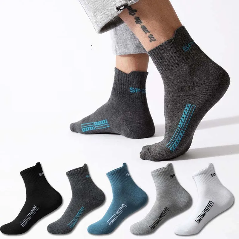10 Pair Cotton Men's Socks Solid Color Harajuku Business Socks Soft Breathable Casual Winter Summer Male Socks