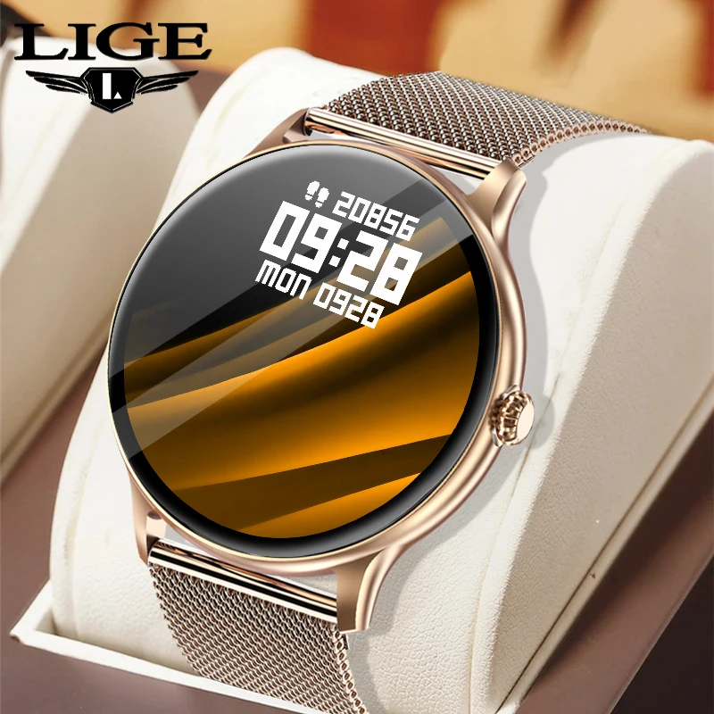LIGE Модные Смарт-часы Bluetooth Call Мужские женские часы Mulit-sport Фитнес Монитор