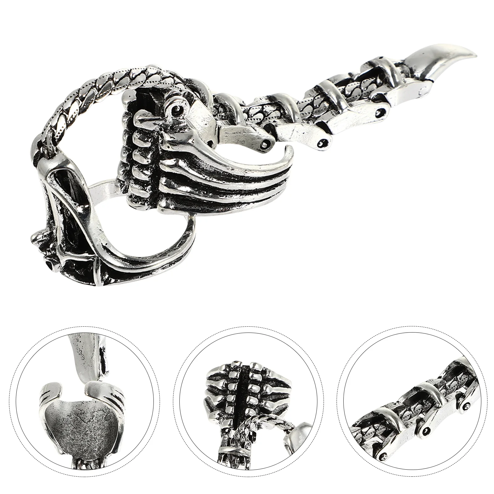 

The Witch Punk Knuckle Ring Finger Armor Rings Cool Style Fingernail Cosplay Joint